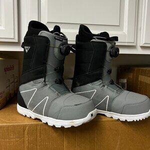 Burton Highline Boa Imprint 1 Black Gray Snowboard Snow Shoes Boots Mens sz 10.5
